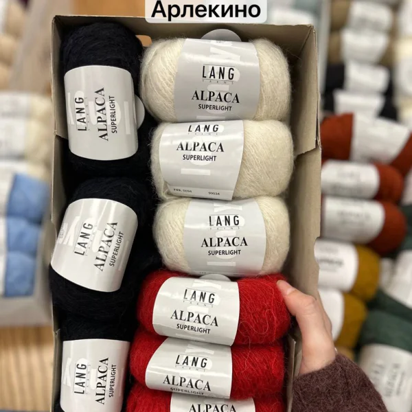 小物 ALPACA WOOL SUPER LIGHT KNIT STOLE Пряжа Lang Alpaca Superlight - купить пряжу Ланг Ярнс для вязания